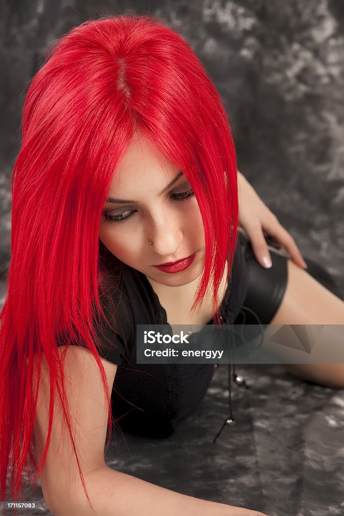 Beautiful redhead Adult Stock Photo