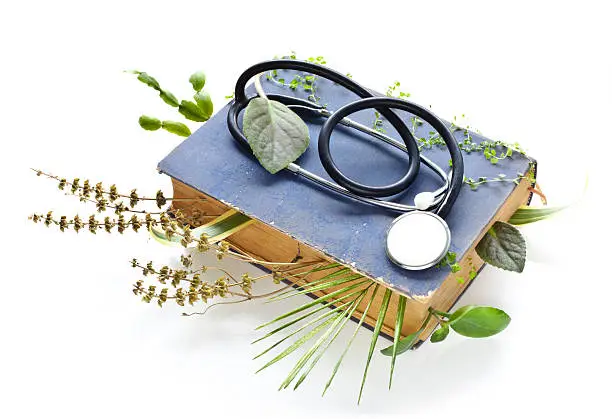 herbal encyclopedia with stethoscope on topSimilar pictures :