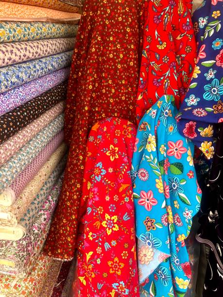 istock Colorful fabric at the market 1711575416