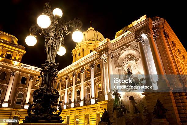 Castelo De Budapestebuda - Fotografias de stock e mais imagens de Castelo - Castelo, Europa - Locais geográficos, Noite