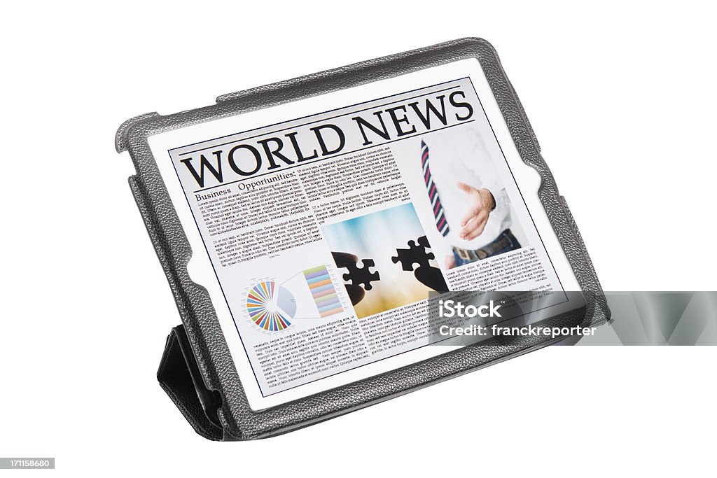 Moderno tablet digital no fundo branco - Royalty-free Ecrã de dispositivo Foto de stock