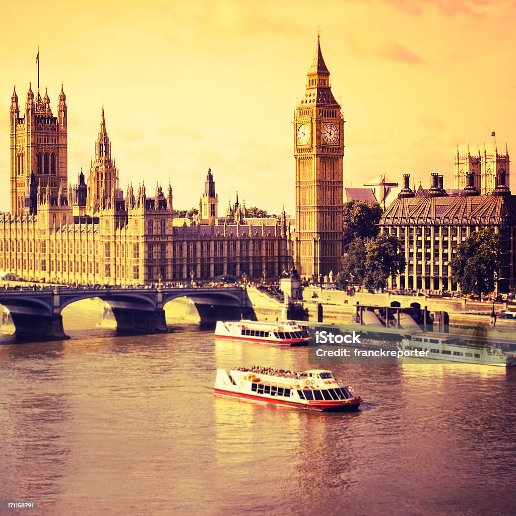 Londres e o Big Ben, a casa do Parlamento - Foto de stock de Big Ben royalty-free