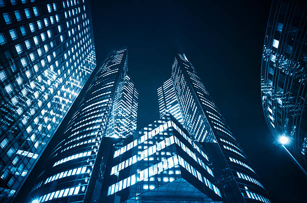 Contemporary and modern architecture, with geometric details with facades and windows