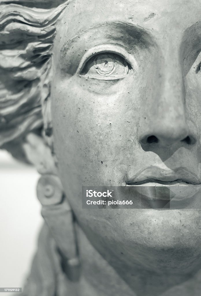 Volto di una donna romana antica - Foto stock royalty-free di Statua