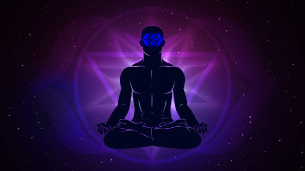 istock Anja chakra with meditation human in lotus pose 1711591379