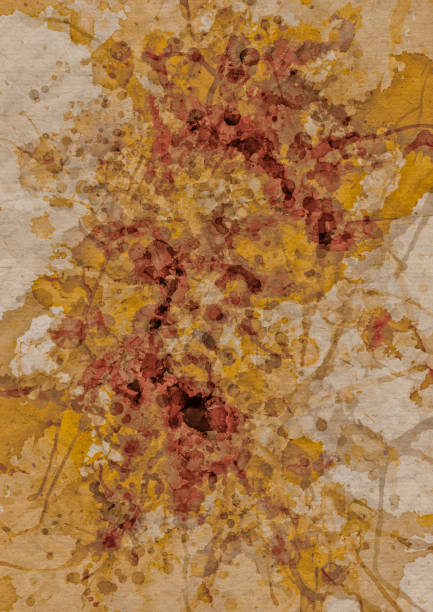 istock High Resolution Abstract Acrylic Painting on Beige Recycled Paper 171159140
