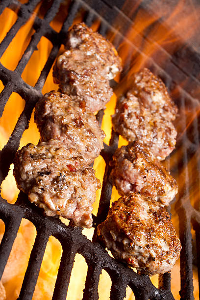 istock Sliders on a Grill with Flames 171159145