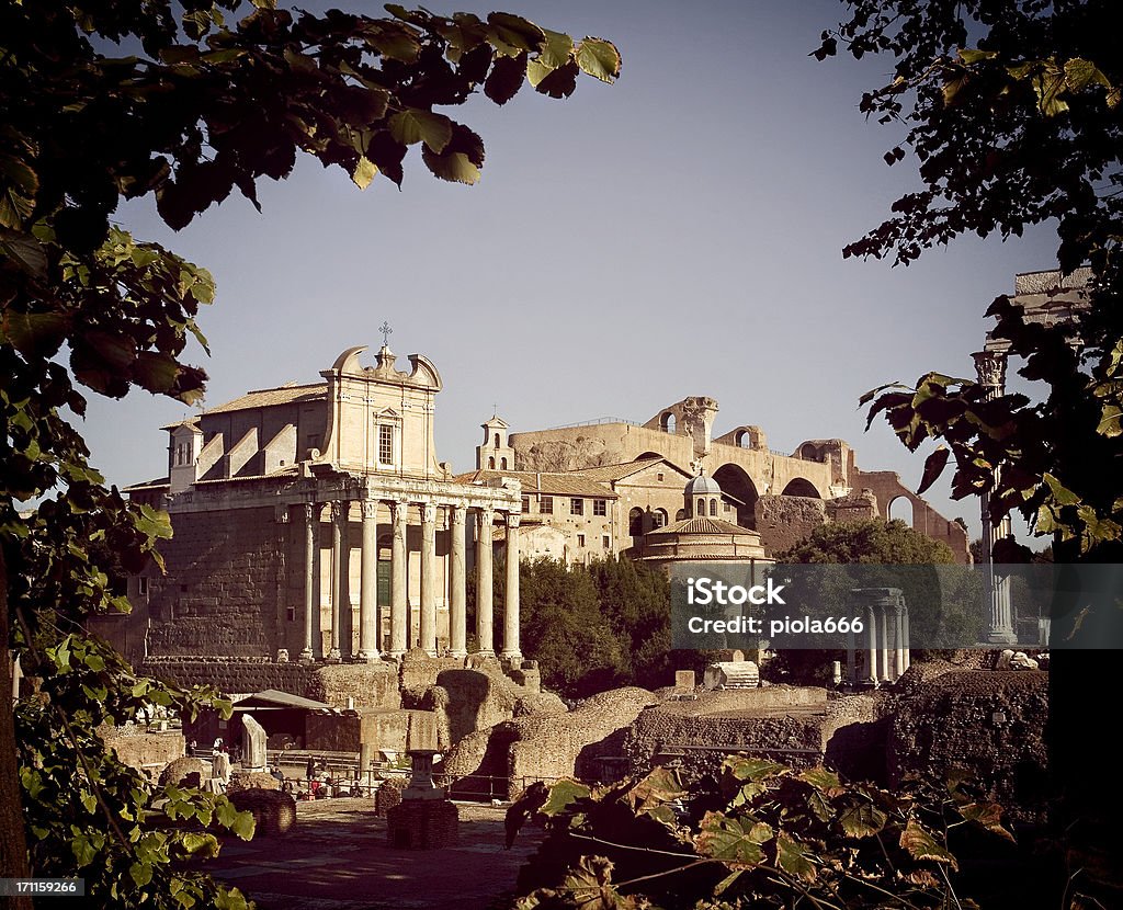 Le Temple de Faustine d'Antoninus et au forum romain - Photo de Antique libre de droits