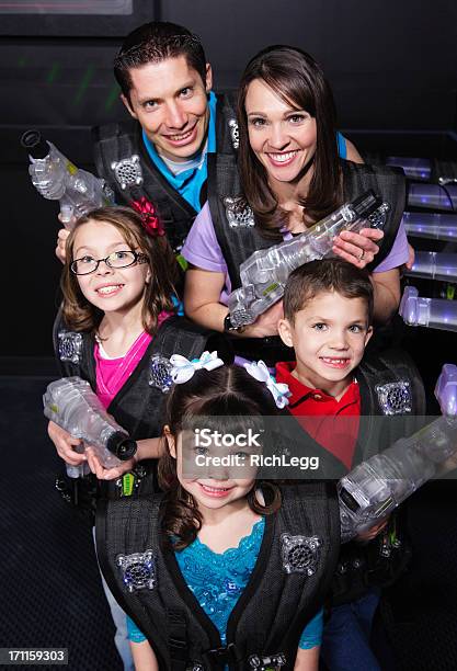 Laser Tag Stock Photo - Download Image Now - Laser, Playing Tag, Family