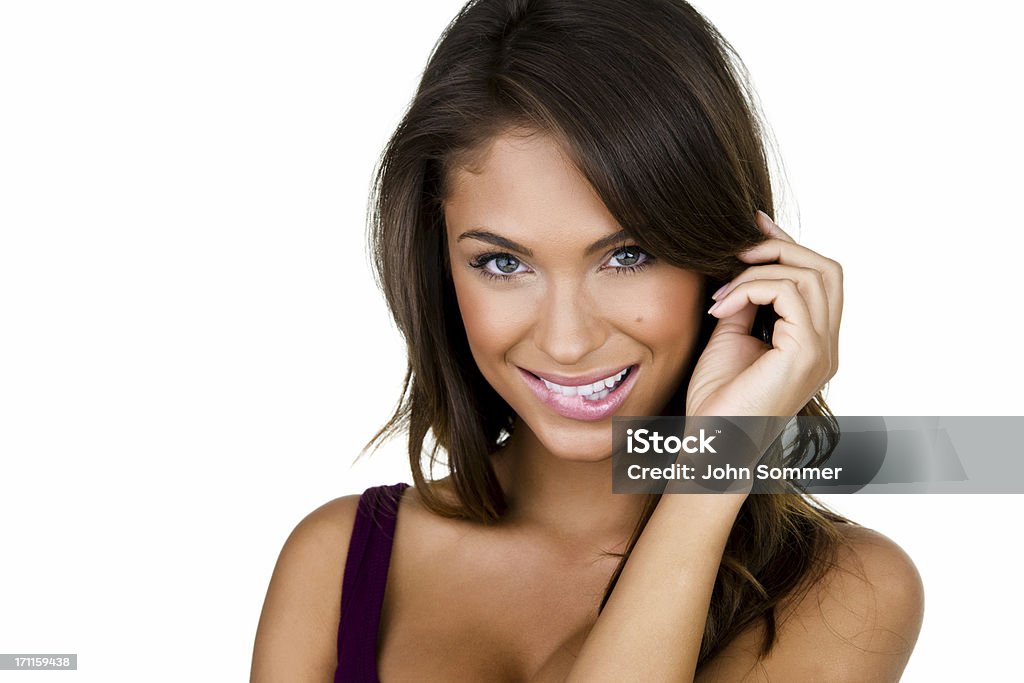 魅惑的な表情を持つ女性 - 唇を噛むのロイヤリティフリーストックフォト