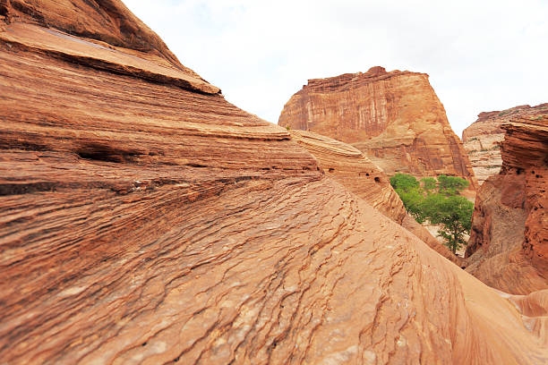 red sandstone rock wave formation in Canyon de Chelly Nevada USA