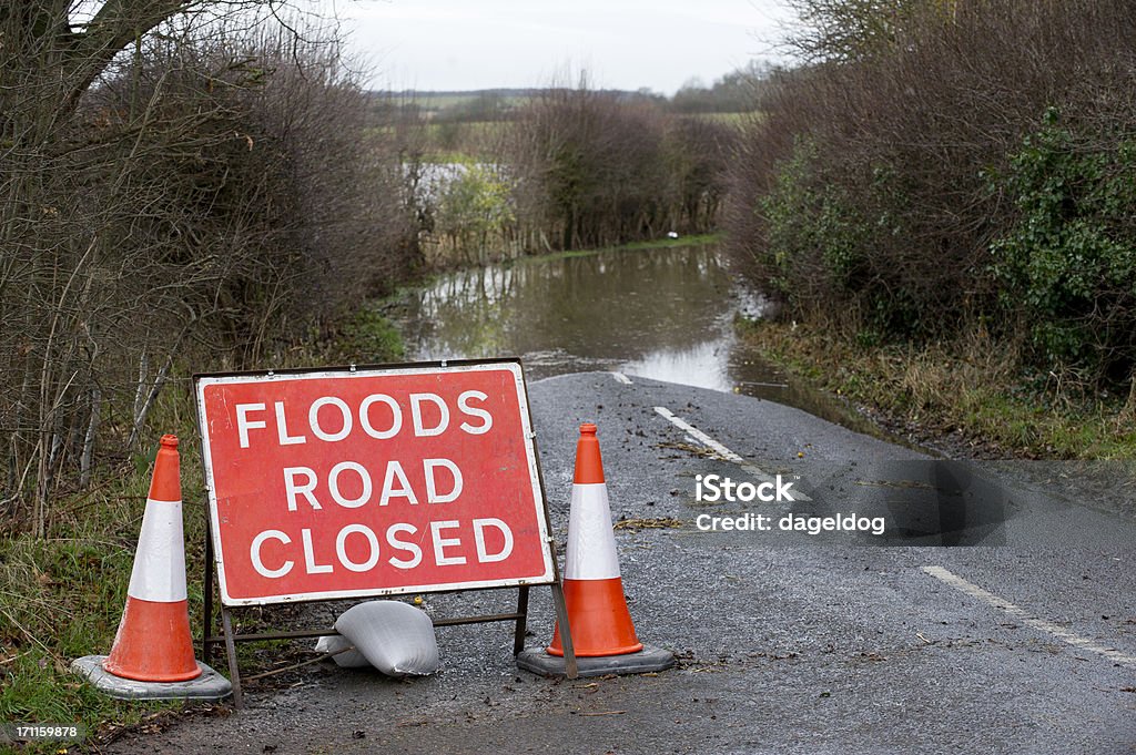 Inundações em frente - Royalty-free Enchente Foto de stock