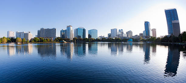 istock Orlando Skyline at Sunrise seen from Lake Eola 171160105