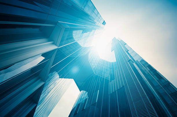 istock Modern glass building with sunflare 171160162