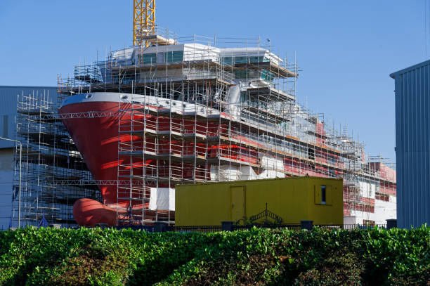 istock New ferry in construction using crane and scaffolding at Port Glasgow 1711602215