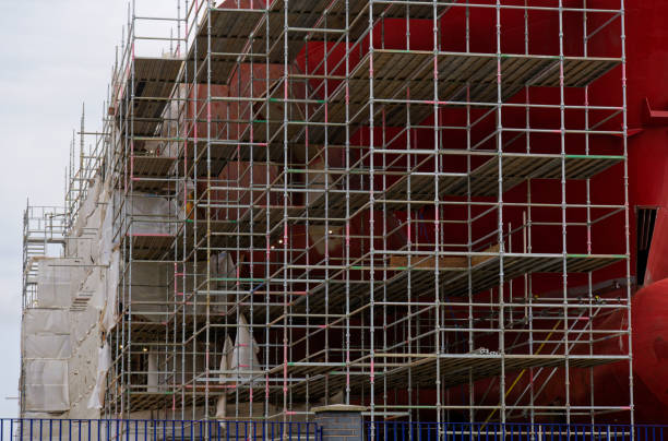 istock New ferry in construction using crane and scaffolding at Port Glasgow 1711608737