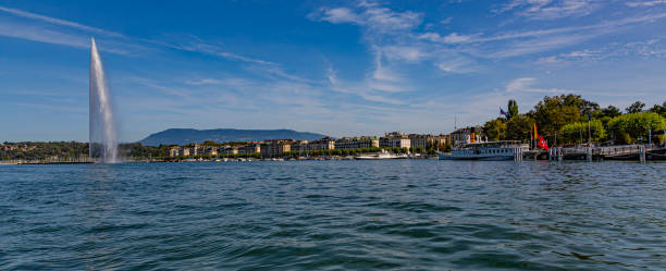 istock Geneva harbor and its famous water jet, Switzerland 1711656638