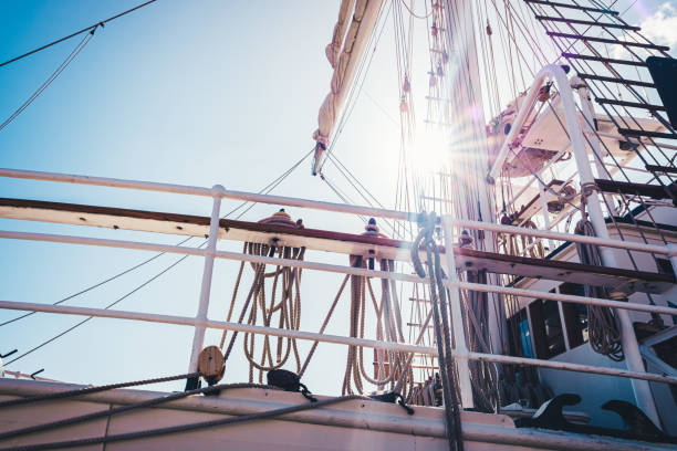 istock Sailboat docked in port with a beautiful sunset. 1711689901