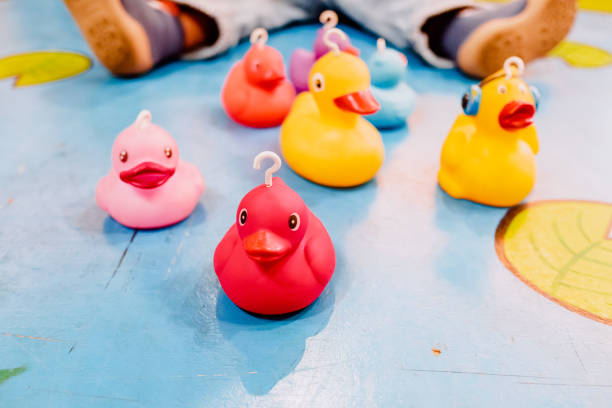 istock Rubber ducks to play in a game of skill and strategy development. 1711708077