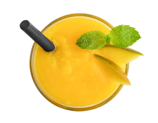 istock Glass of mango smoothie 1711716840