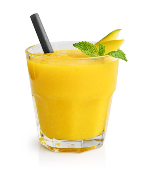 istock Glass of mango smoothie 1711716843