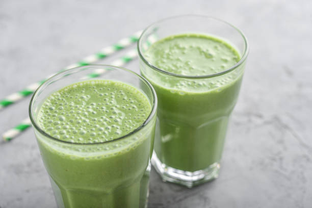 istock Green smoothie with spinach or avocado 1711723605