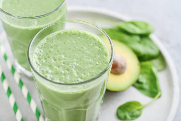istock Green smoothie with spinach and avocado 1711724193