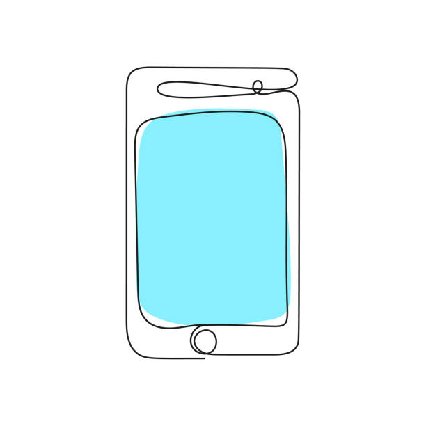 Smart phone icon vector art illustration