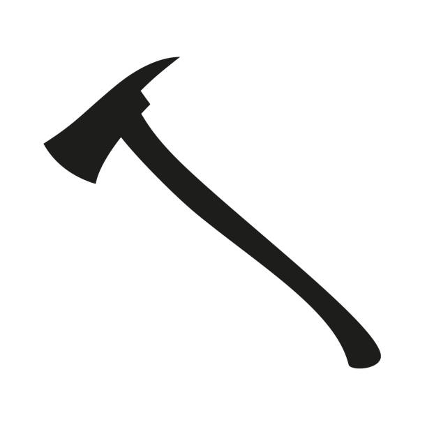 Fire axe vector icon vector art illustration