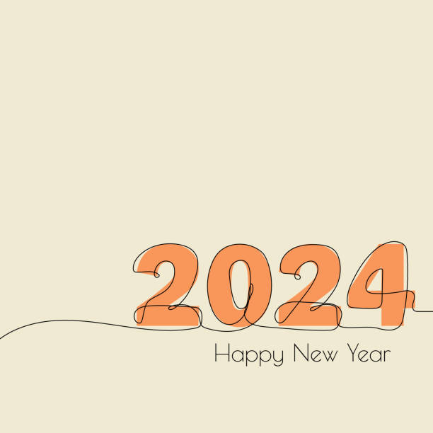 Happy New Year vector art illustration