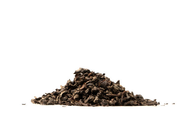 istock Dried tea leaves isolated on a white background. 1711754503