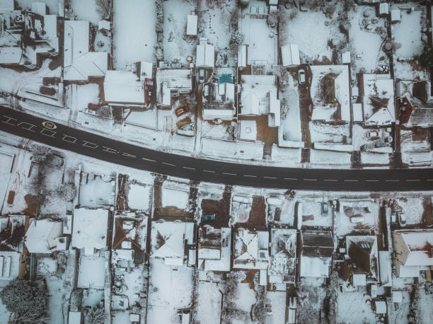 istock Drone view of England at winter 1711781453
