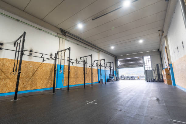 istock Empty space of a new cross training gym 1711853918