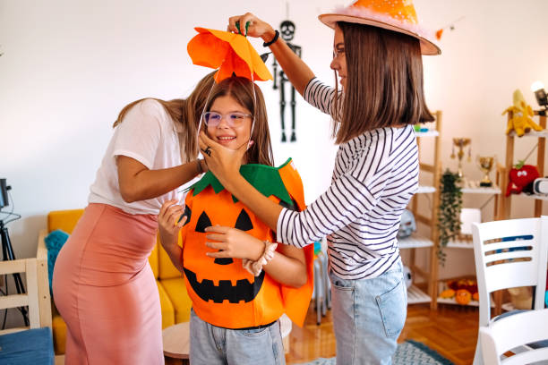 istock Girls preparing clothes for Halloween night 1711907734