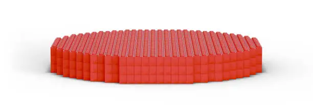 Photo of Plastic brick red round podium