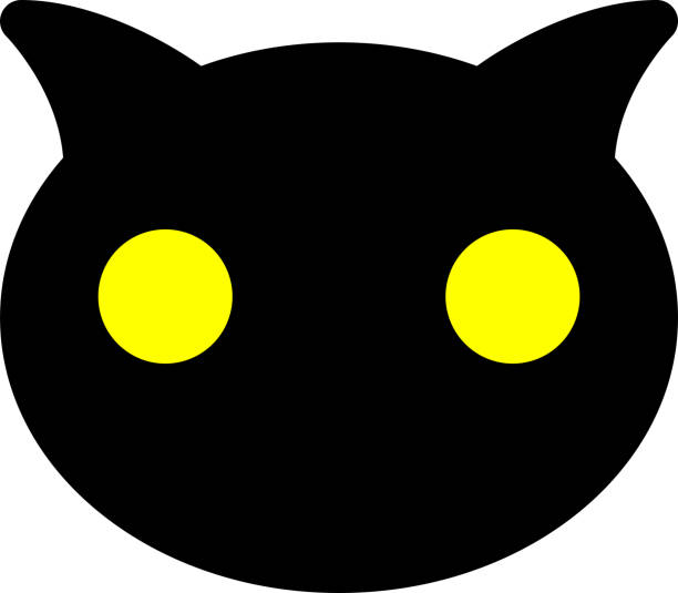 ikona kota. prosty plakat w stylu sklep zoologiczny duży symbol tła sprzedaży. element projektu logo marki cat. druk koszulki dla kota. wektor do naklejki. - silhouette animal black domestic cat stock illustrations