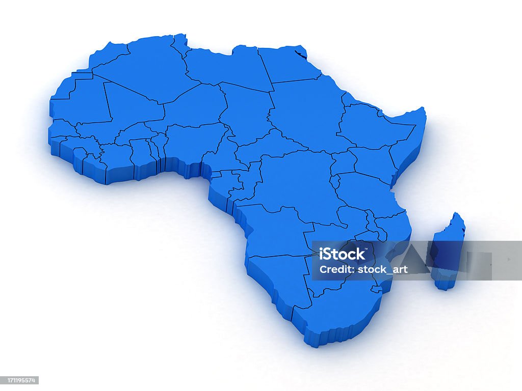 Mapa de África - Royalty-free Mapa Foto de stock