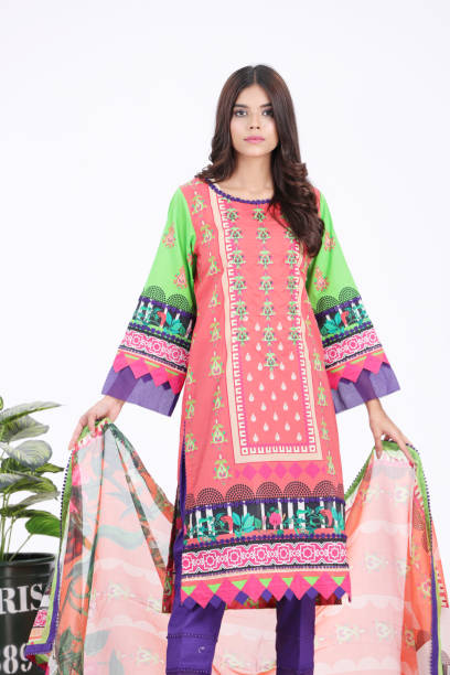 istock Pakistani Model is wearing new digital Print dress. 1712039152