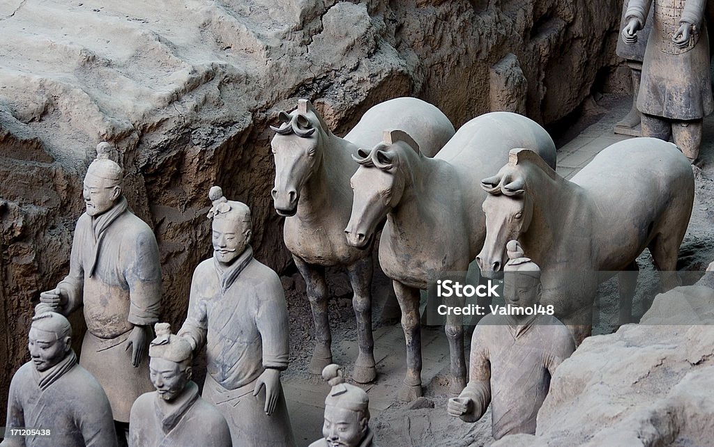 Guerriers de terre cuite 3 - Photo de Armée en terre cuite de l'empereur Qin Shi Huangdi libre de droits