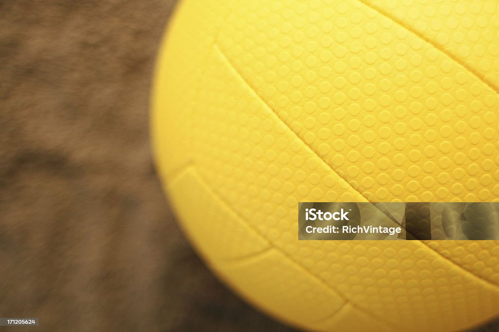 Voleibol de playa plano Horizontal - Foto de stock de Amarillo - Color libre de derechos