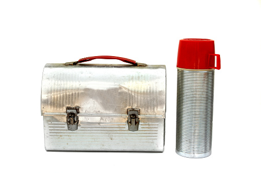 Vintage lunch box and thermos