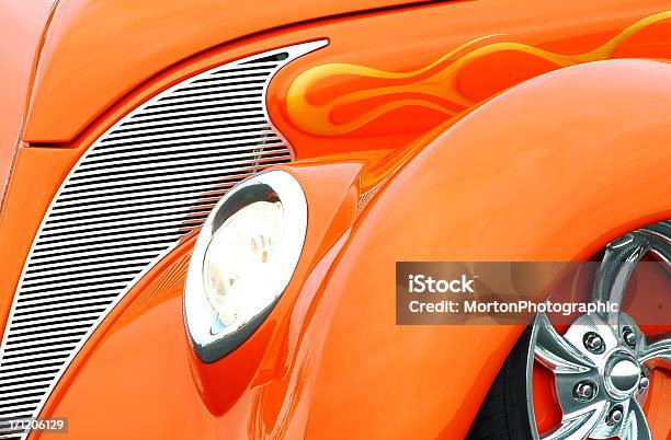 Hot Rod Abstract Stock Photo - Download Image Now - Customized Car, Car, Car Hood