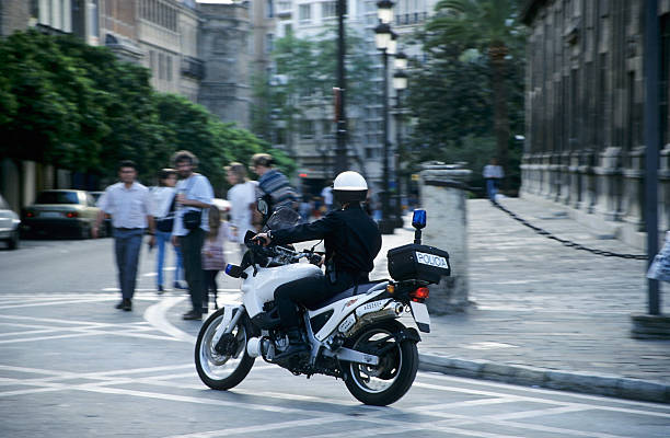 Policia in Seville stock photo