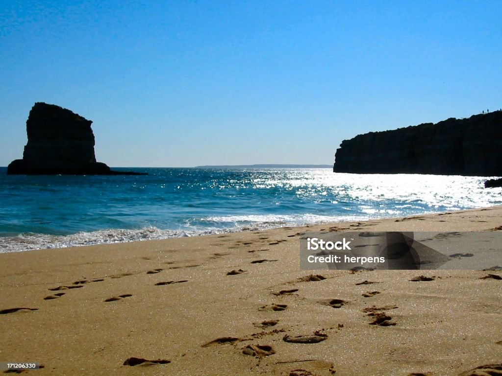 Küste Szene auf den Sonnenuntergang - Lizenzfrei Algarve Stock-Foto