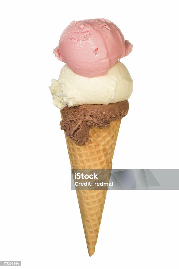 De sorvete triplo - Foto de stock de Napolitana royalty-free