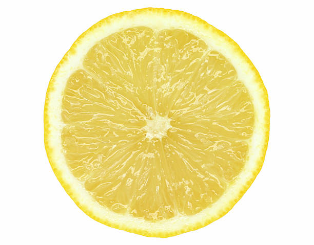 lemon "Closeup of half a lemon, isolated on white." lemon stock pictures, royalty-free photos & images