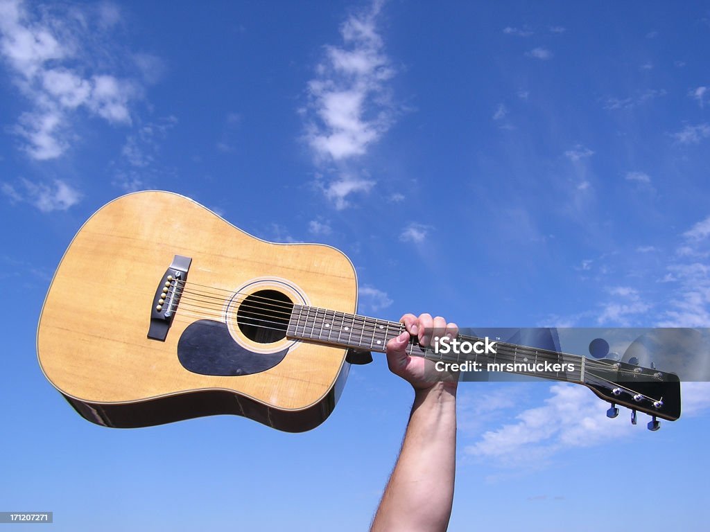 Guitarra de estrela de Rock no Céu - Royalty-free Arte, Cultura e Espetáculo Foto de stock