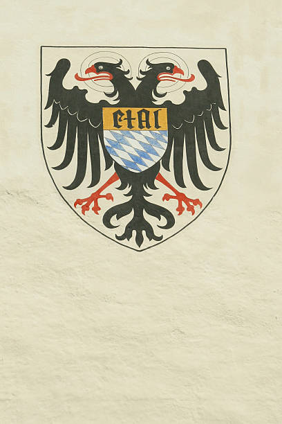 historische bayerische emblem - deutsches wappen stock-fotos und bilder