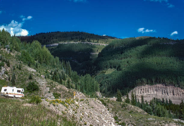 colorado us 550 - descida íngreme no coal bank pass - 1977 - coal bank pass - fotografias e filmes do acervo