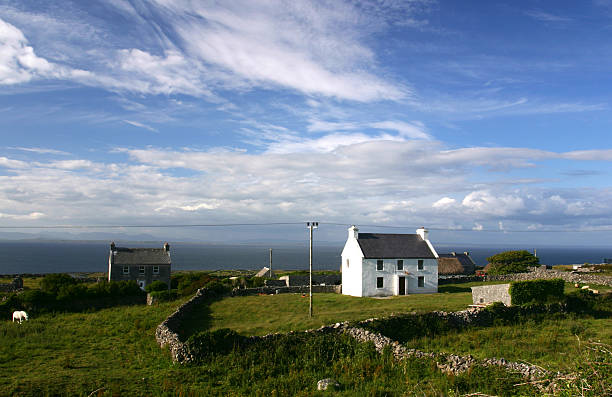 Remote farmhouse Aran islands Southern Ireland "Remote farmhouse, Ireland" county galway stock pictures, royalty-free photos & images